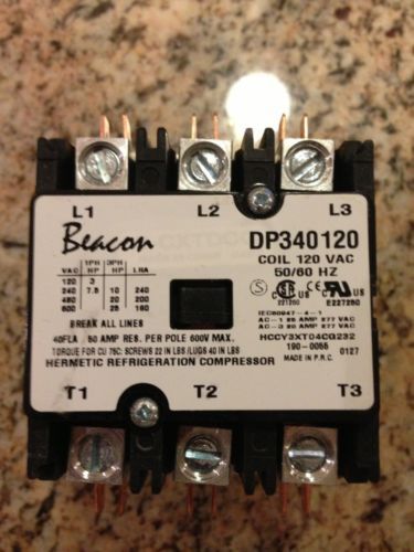 Beacon 3 Pole Contactor DP340120   120 volt coil