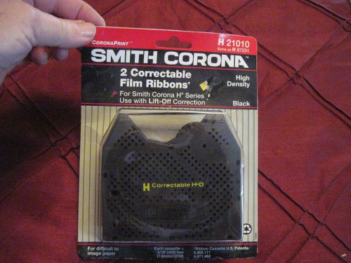 New/sealed Smith Corona Pack 2 Correctable Film Ribbons H21010 Black
