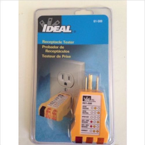 Ideal Receptacle / Outlet Tester 61-500 Electricians / Contractors nd 5767-2