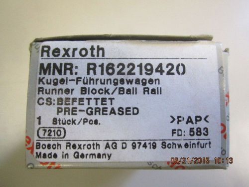 Rexroth R162219420 Runner Block/Ball Rall