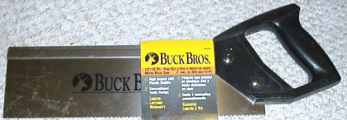 NEW ~ BUCK BROS.12&#034;/12 PT FINE CUT BACK SAW #41019  W/ CONVENTIONAL TOOTH DESIGN