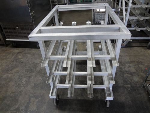 New age aluminum can rack, 3 shelves &amp; 3 rows, casters #811 for sale