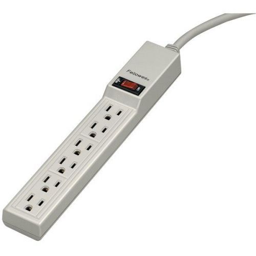 Fellowes 99000 Power Strip 6-Outlet 4 Foot Cord