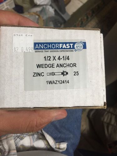 Anchorfast 1/2x4-1/4 Wedge Anchor Zink