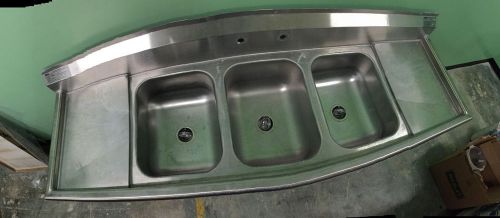 Eagle Group Triple Bowl 3 Compartment Commercial Stainless Sink 412-16-3-18