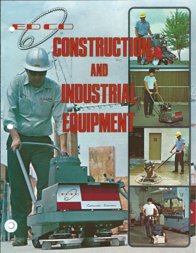 Equipment brochure - edco - concrete saw plane grinder et al - 8 items (e3036) for sale