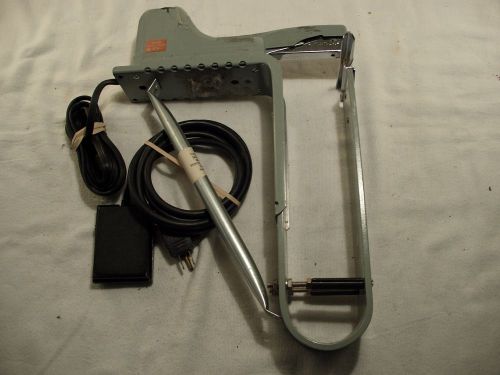 SWINGLINE SADDLE ELECTRIC STAPLER WITH FOOT CONTROL 15E4 GOOD USED WORKING