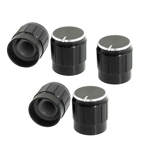 Hot sale 10x volume control rotary knobs black for 6mm dia. knurled shaft potent for sale