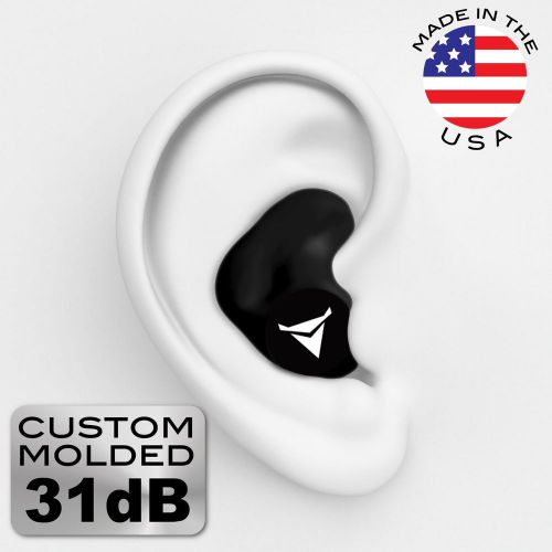 Decibullz custom molded earplugs 31db highest nrr. comfortable hearing protec... for sale