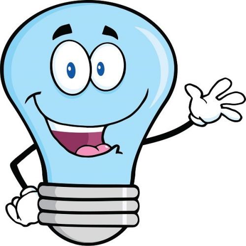 30 Custom Blue Light Bulb Personalized Address Labels