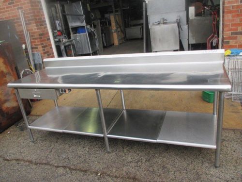 96 x 30 stainless steel work table with 1 drawer for sale