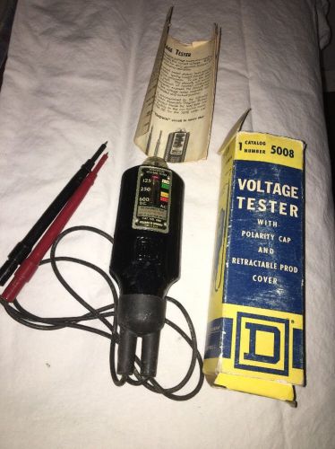 Vintage 5008 Square D Wiggy Voltage Tester and Original Box Excellent Shape
