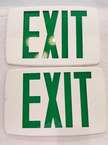 Lithonia Emergency Exit Sign Covers Green Lettering Face Covers Two (20)
