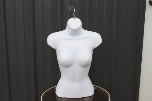 Womans Torso Mannequin Hollow Hanging Body Form One Female White