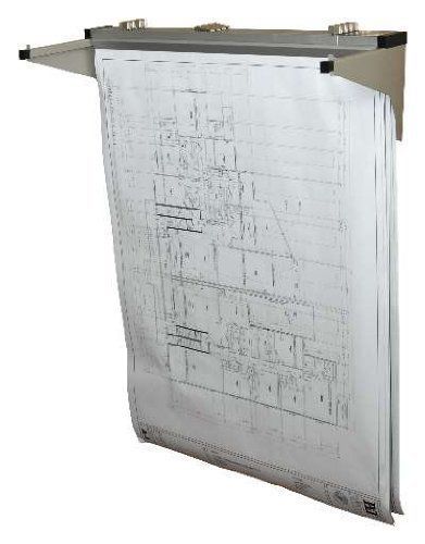 Adir Corp. Drop - Lift Wall Rack for Blueprints - Plans with 12 File Hanging Cla