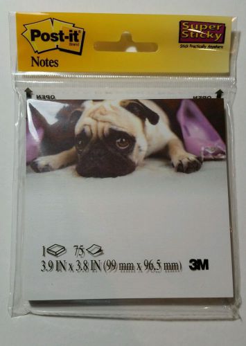 Large sticky note pad with sad pug,  penpal, planner, scrapbook, post it,