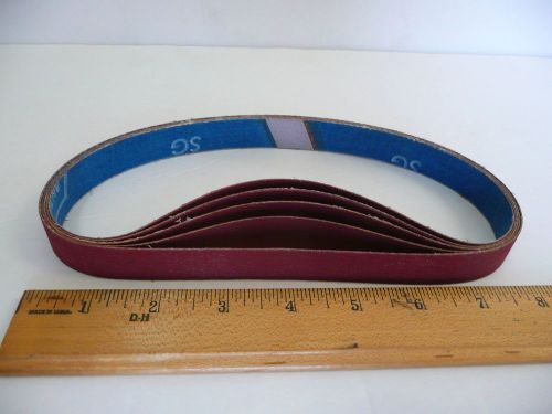 5) norton 120 grit sanding belts /34&#034; wide x 21&#034; long for a belt sander for sale