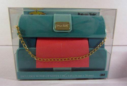 Post-it brand 3x3 Pop-up Note Dispenser Fashion Collection blue/teal purse