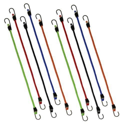 10-piece virgin rubber 12&#034; mini bungee cords for sale