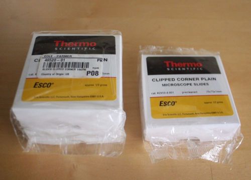 Lot of 3 Esco THERMO SCIENTIFIC 2950-4-001 Clipped Corner Slide 144/Pk NSFP(B12)