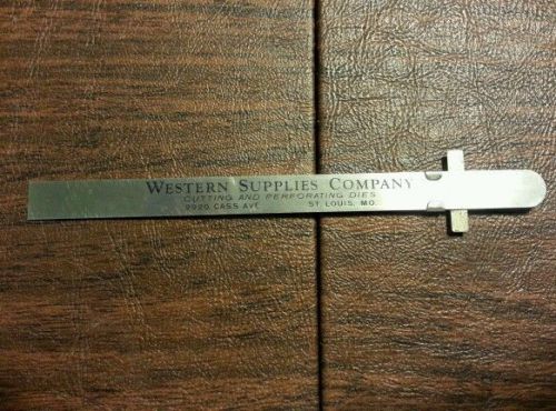 Western Supplies Company pocket ruler St. Louis 6 inch vintage.