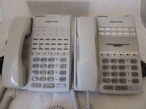 (2) Panasonic DBS VB-44210-G 16-Button Phones Grey