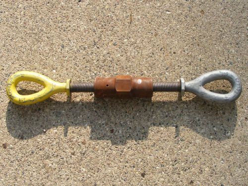 Large HUGE Heavy Steel CROSBY TURNBUCKLE Vintage ? INDUSTRIAL 18 Lbs &amp; 28 &#034; Long