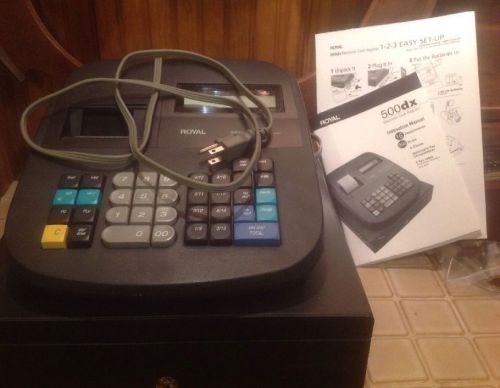 Royal 500DX Cash Register with manual and keys