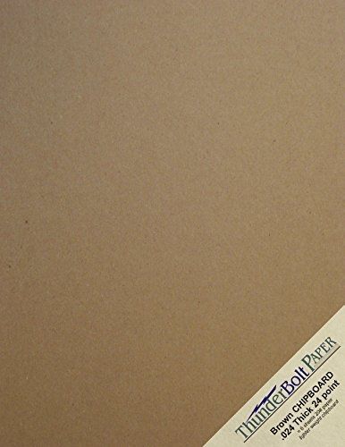 Thunderbolt paper 100 sheets chipboard 24pt (point) 8.5 x 11 inches light medium for sale