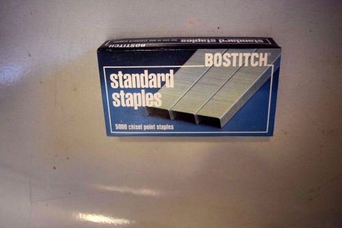 NEW BOX OF BOSTITCH LOT OF 5000 CHISEL POINT STANDARD STAPLES
