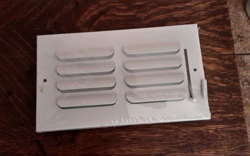 1 way curved blade register, 8&#034;x4&#034;, white