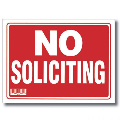 BAZIC 12&#034; X 16&#034; No Soliciting Sign  of-24