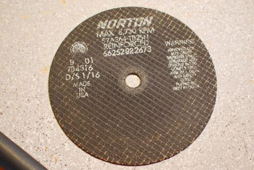 Norton 7&#034; #57A364-TB25N cut-off wheel  7&#034; x 1/16&#034; x 7/8&#034; Reinforced Cut-Off disk