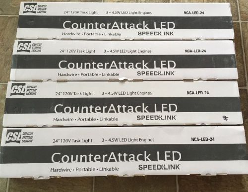 Creative Systems Lighting CounterAttack LED 24&#034; Task Light Lot of 4