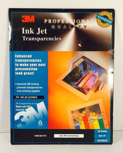 3M Transparency Film for Ink Jet Printers 18 Sheets CG3490