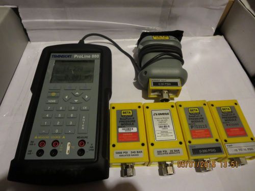 Transcat proline 880 process calibrator + five pressure modules for sale