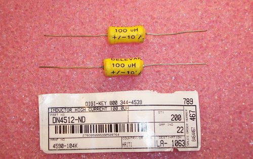 QTY (10)  4590-104K DELEVAN 100uH HIGH CURRENT FILTER INDUCTOR