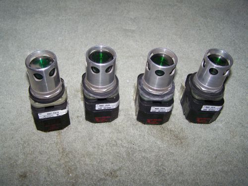 LOT OF (4) AB LIGHTED PUSH BUTTONS W/ GUARDS--800T-PA16