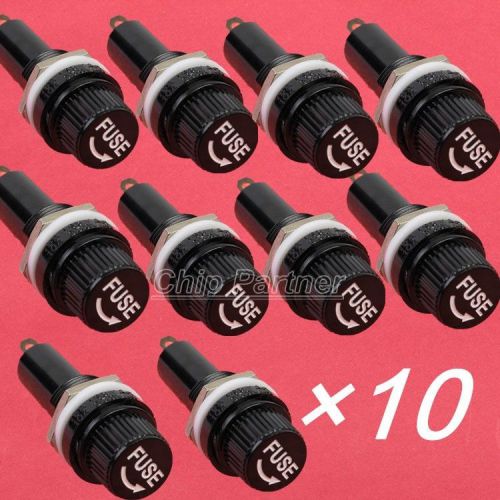 10pcs cb radio auto stereo chassis panel mount agc glass fuse holder for sale