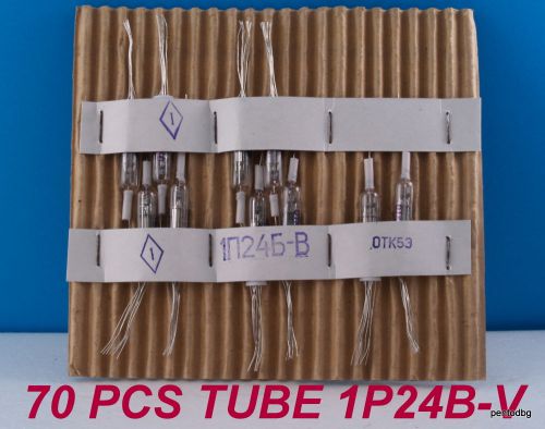 70 PCS 1P24B-V 1P24B RUSIAN MINIATURE TUBE HF PENTODE IN ORIGINAL BOX  MILITARY