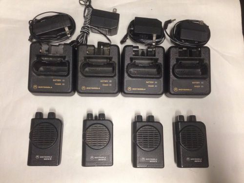 Lot of 4 Working Motorola Minitor IV 458-463.9 MHz UHF Fire EMS Pager w Chargers