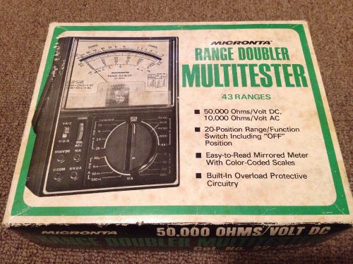 Vintage Micronta Range Doubler Multitester 22-204A orig box and instructions