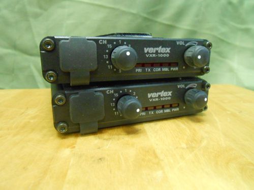 Lot (2) Vertex VXR-1000V VHF FM Vehicular Cross-Band Repeater Police Fire Radio