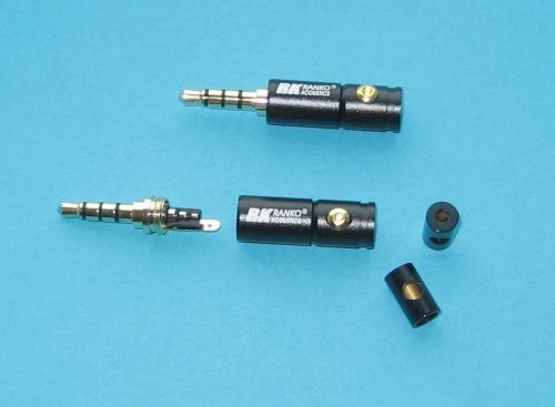 Lock wire 1-pack high-quality 3.5mm 1/8&#034; stereo trrs 4-pole male plug connector for sale