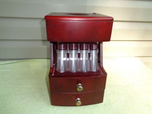 Deluxe caddy valet solid wood motorized coin sorter-beautiful mahogany finish for sale