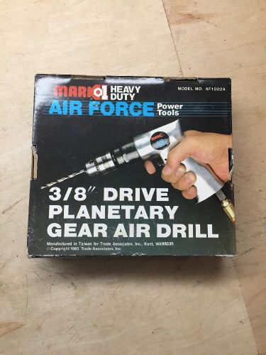 Air drill made in usa mark 1 af1002a pneumatic tool jacobs chuck 3/8&#034;  - used for sale