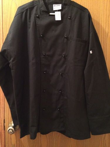 Men&#039;s Black 12 Button Chef Jacket. Size XL