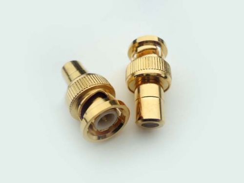 4 pcs Gold plated BNC Male Plug to RCA Female plug Jack Coax TV Video Adapters