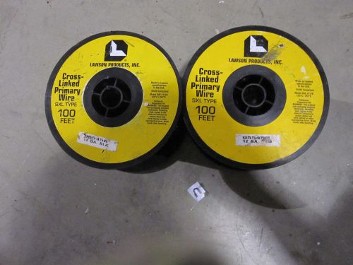 2 100FT Rolls of Lawson SXL Cross-Linked Primary Wire Black &amp; Red 200 Ft total