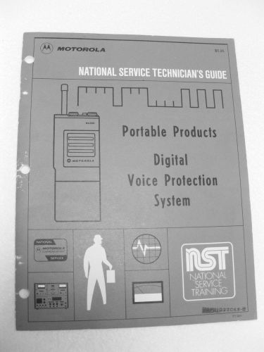 Motorola Portable Products Digital Voice Protection System NST Guide TT501